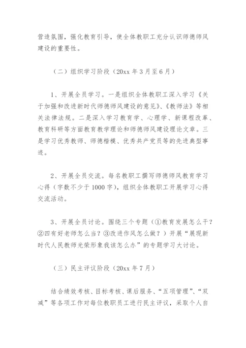 小学师德师风专项整治工作方案(精选8篇).docx