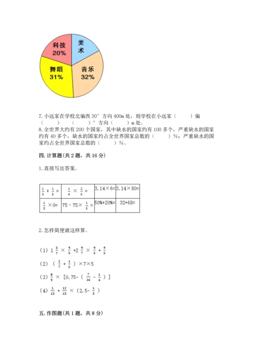 人教版六年级上册数学期末测试卷精品加答案.docx