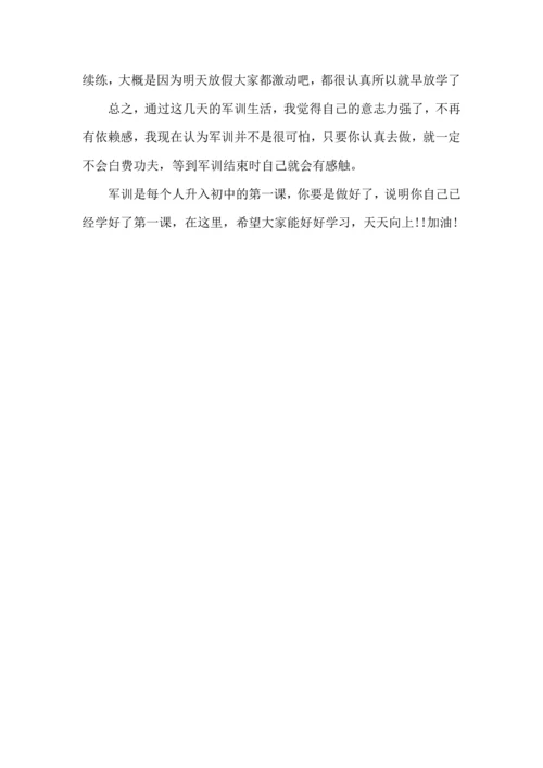 初中生军训总结个人心得体会.docx