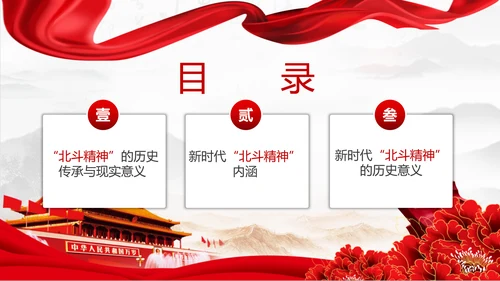 大力弘扬新时代北斗精神党课培训PPT模板