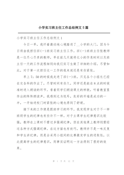 小学实习班主任工作总结例文5篇.docx