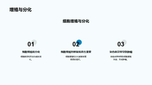 蓝色细胞结构和功能介绍PPT模板