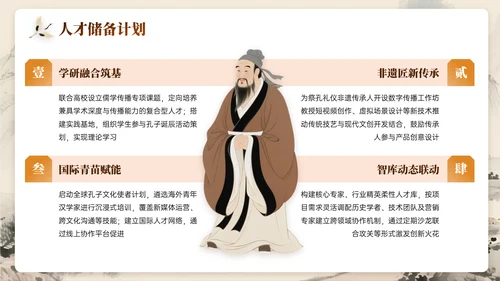 深棕色系关于孔子诞辰文化宣传主题PPT模板
