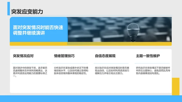 蓝色商务风英语演讲比赛评分标准解析PPT模板