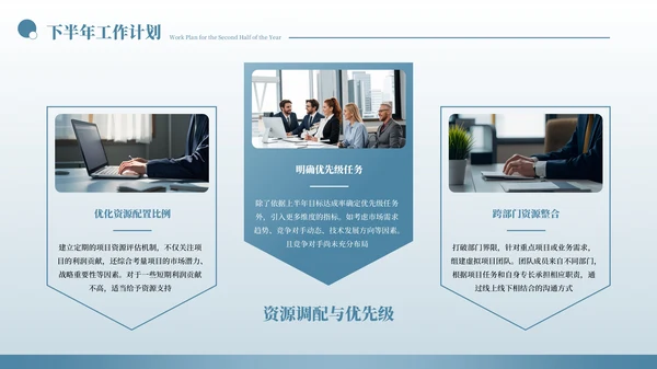 蓝色清晰20XX年半年度目标达成与差距分析PPT模板