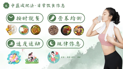 我要减肥中医的减脂养生智慧通用PPT模板