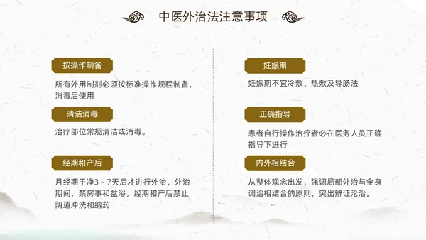 中国风古风中医妇科外治法传统中医文化经络护理培训PPT
