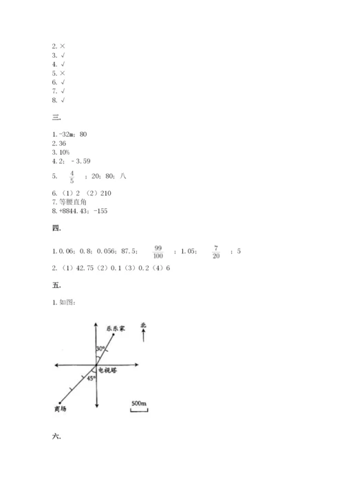 小学六年级升初中模拟试卷附参考答案【b卷】.docx