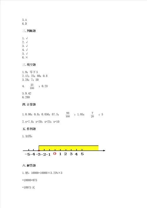 小学六年级下册数学期末测试卷及参考答案【研优卷】