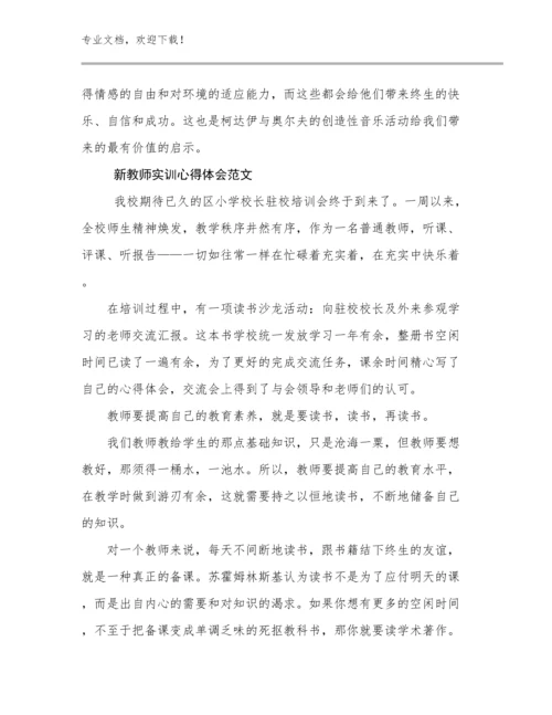 新教师实训心得体会范文范文12篇文档汇编.docx