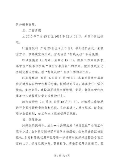 集中治理农村杆线乱拉工作的实施方案.docx