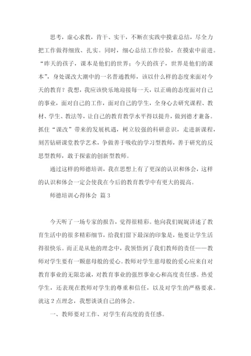 师德培训心得体会六篇.docx