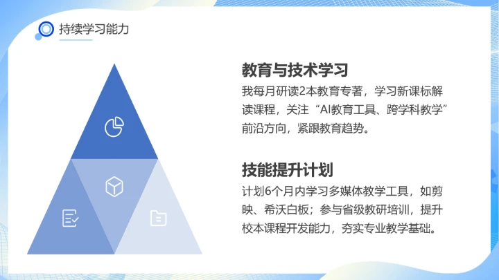 蓝色商务软件工程专业大学生求职个人能力综合展示职业生涯规划PPT模版
