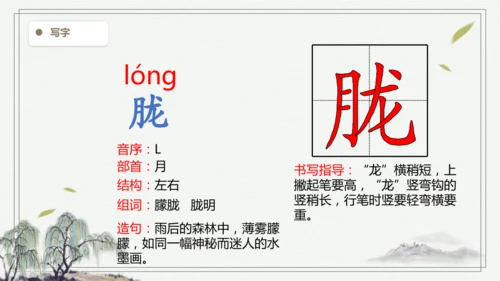 【2025春季学期教材】语文四下11.白桦  生字识记课件