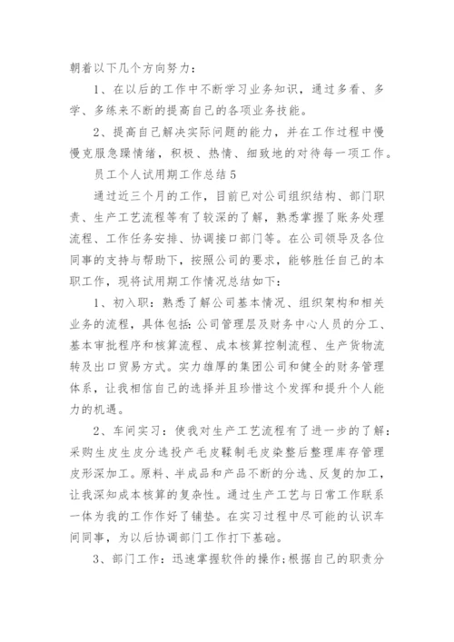 员工个人试用期工作总结精选10篇_员工试用期总结.docx