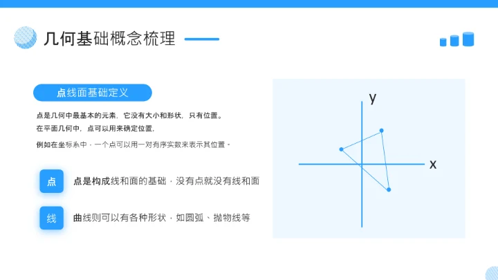 蓝色简约风几何证明逻辑拆解PPT