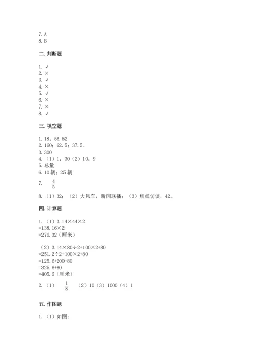 人教版数学六年级上册期末测试卷附完整答案【夺冠】.docx