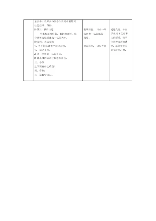 “一亿有多大活动设计方案教案