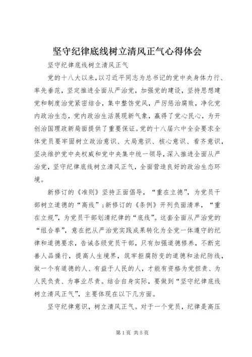 坚守纪律底线树立清风正气心得体会 (4).docx