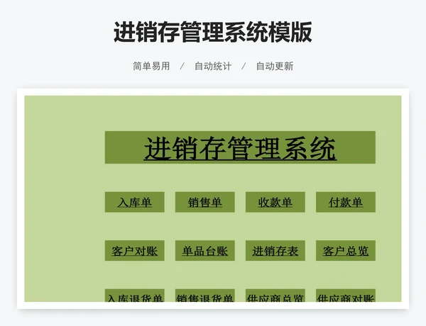 进销存管理系统模版