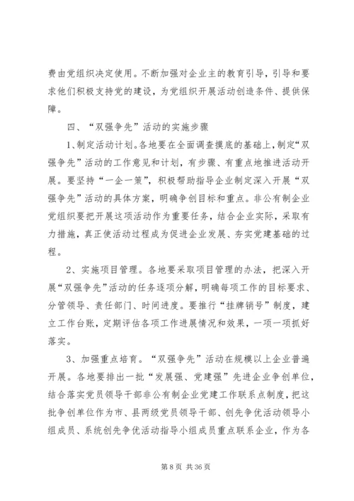 关于在全省非公有制企业中深入开展争当“发展强、党建强”先进企业活动的实施意见.docx