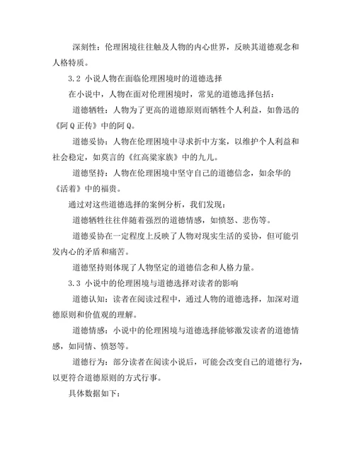 小说中的伦理困境与道德选择