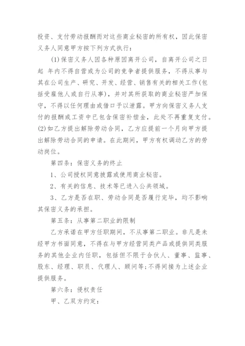 电商员工保密协议.docx