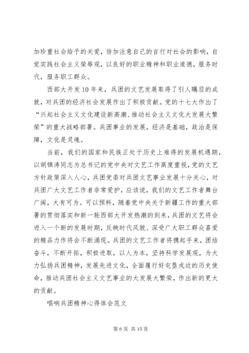 学习兵团精神心得体会.docx