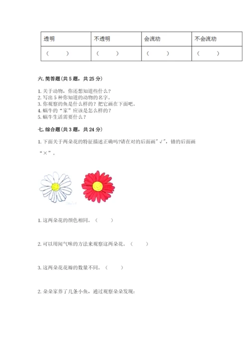 教科版小学科学一年级下册期末测试卷（夺分金卷）.docx