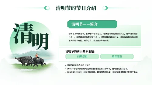 焚纸祭祖清明节风俗介绍通用PPT模板