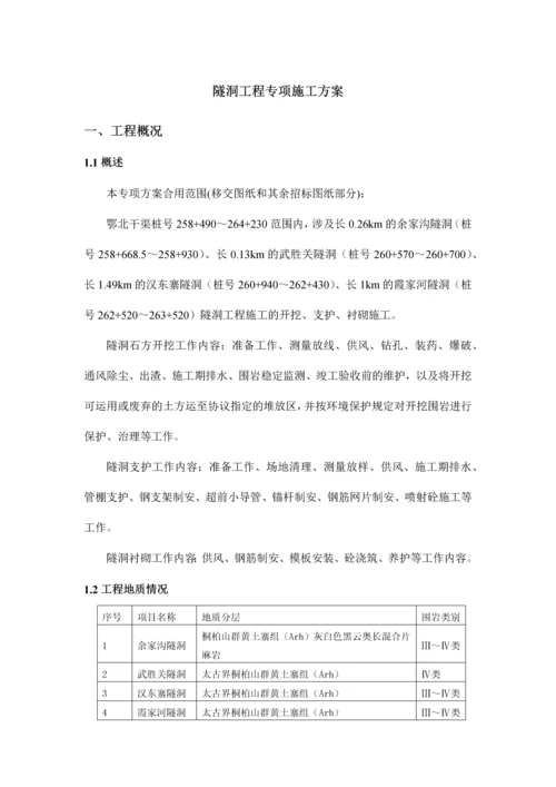 水工隧洞工程专项施工方案.docx