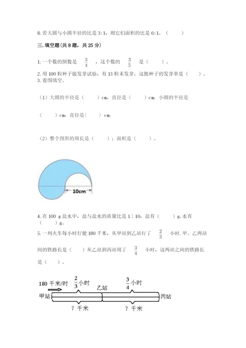 人教版数学六年级上册期末考试卷精品【达标题】.docx