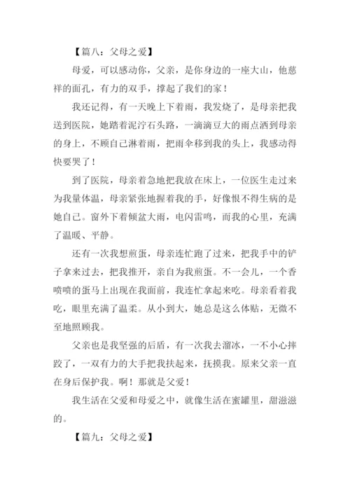 父母之爱的作文300字.docx