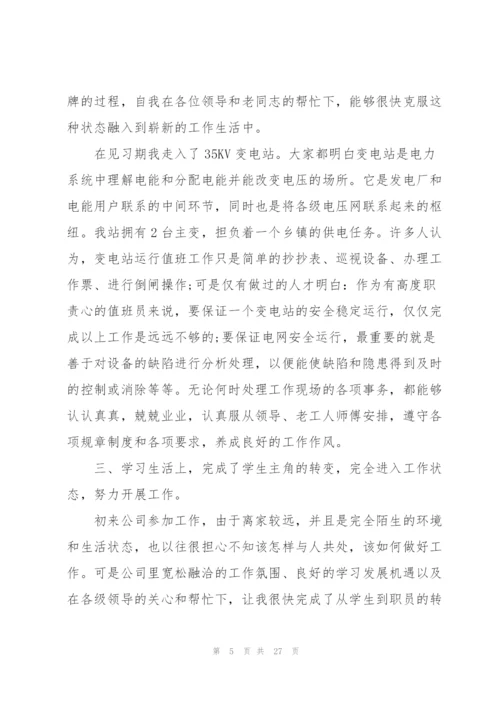 见习工作个人总结范文10篇.docx