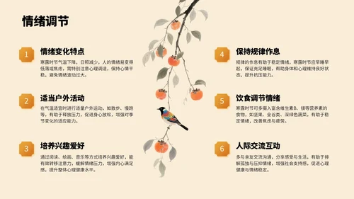 橙色中国风寒露节气PPT模板