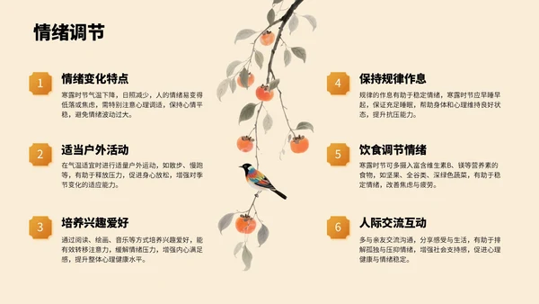 橙色中国风寒露节气PPT模板