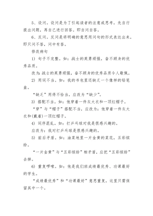 小学六年级语文小升初必考知识点.docx