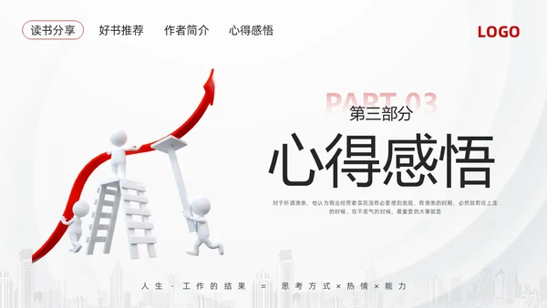 红黑简约3d活法稻盛和夫PPT模板宣传PPT动态PPT读书分享