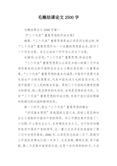 毛概结课论文2500字.docx