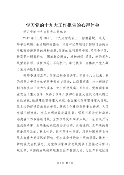 学习党的十九大工作报告的心得体会 (4).docx