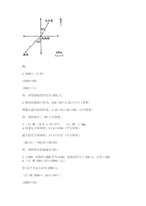 青岛版数学小升初模拟试卷一套.docx