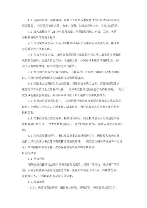 超标准洪水应急预案总结