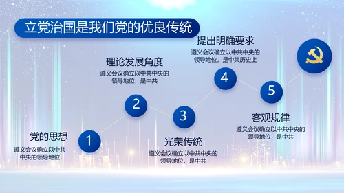 蓝色大气党建党支部年终工作总结PPT动态模板