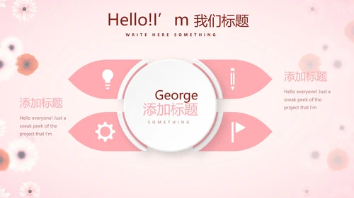 粉色精美好看的小花关爱女性生理健康动态PPT
