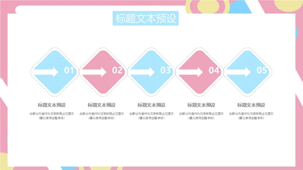 马卡龙粉色可爱商业计划书通用PPT模板