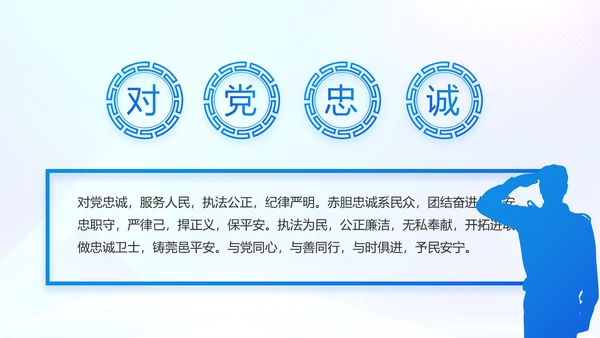 蓝色大气警察学院招生计划动态PPT模板