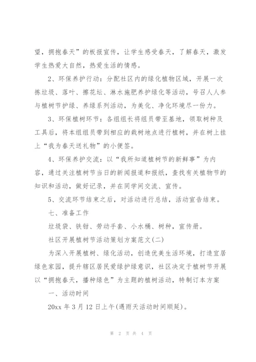 社区开展植树节活动策划方案范文.docx
