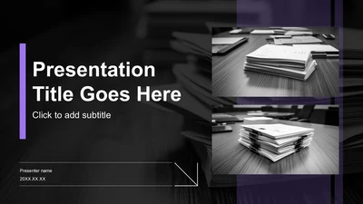 黑色商务风研究生期末课题研究总结PPT主题