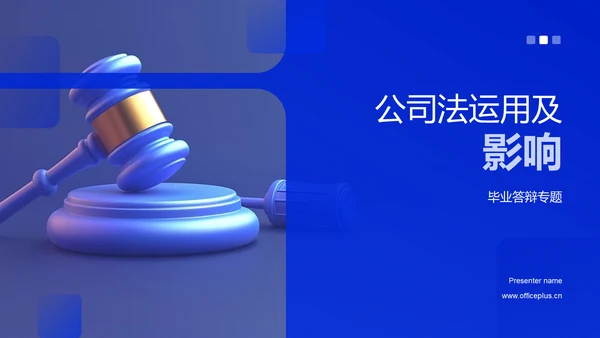 公司法运用及影响PPT模板