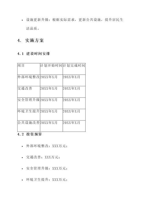 小区整改规划方案